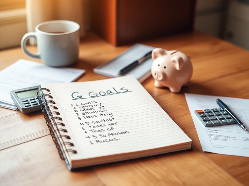 Plánování finančních cílů v zápisníku