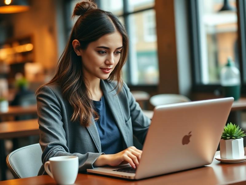 Mladá investorka analyzující portfolio